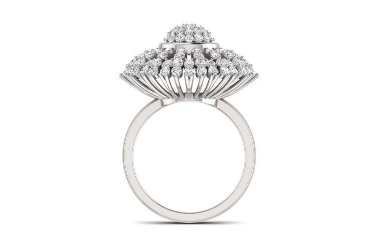 Hedi Conventional Diamond Cocktail ring in Gold