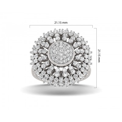 Hedi Conventional Diamond Cocktail ring in Gold