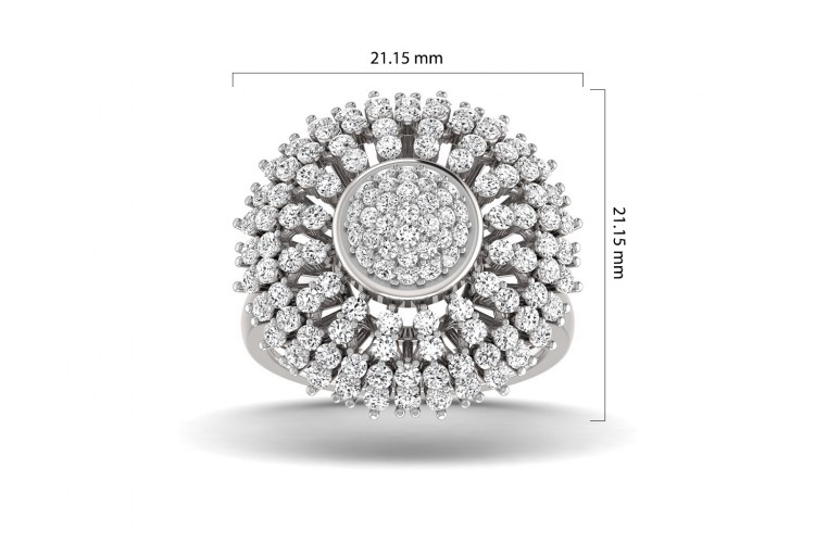 Hedi Conventional Diamond Cocktail ring in Gold
