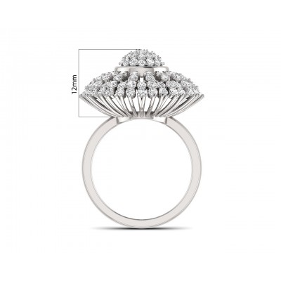 Hedi Conventional Diamond Cocktail ring in Gold