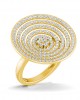 Seka Diamond Concave Cocktail Ring in gold