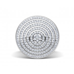Seka Diamond Concave Cocktail Ring in gold