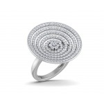 Seka Diamond Concave Cocktail Ring in gold