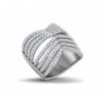 Tracy Wide Diamond Band in 18k gold