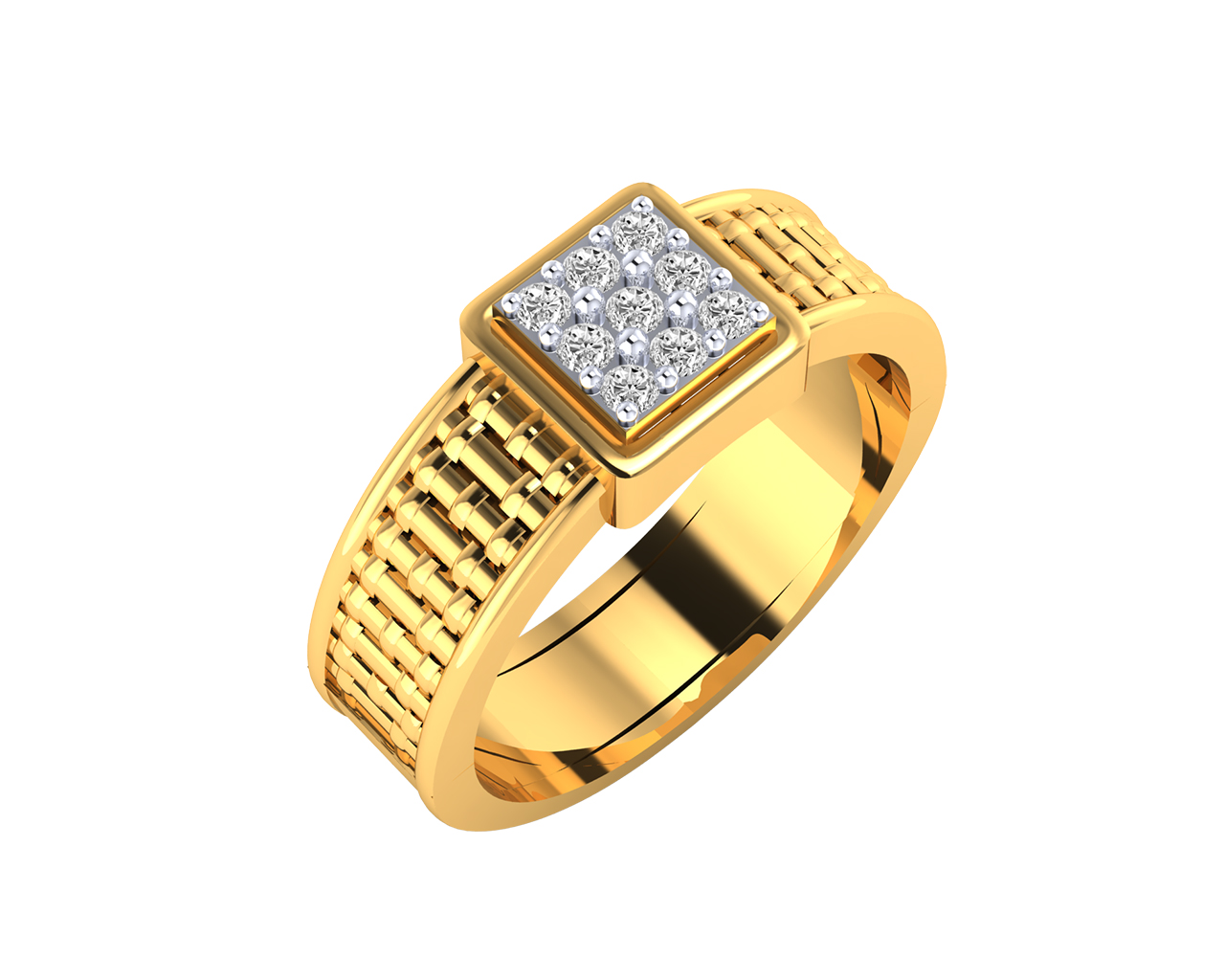 10k Yellow Gold Solitaire Tension Set Mens Diamond Ring 0.15 Ctw – Avianne  Jewelers