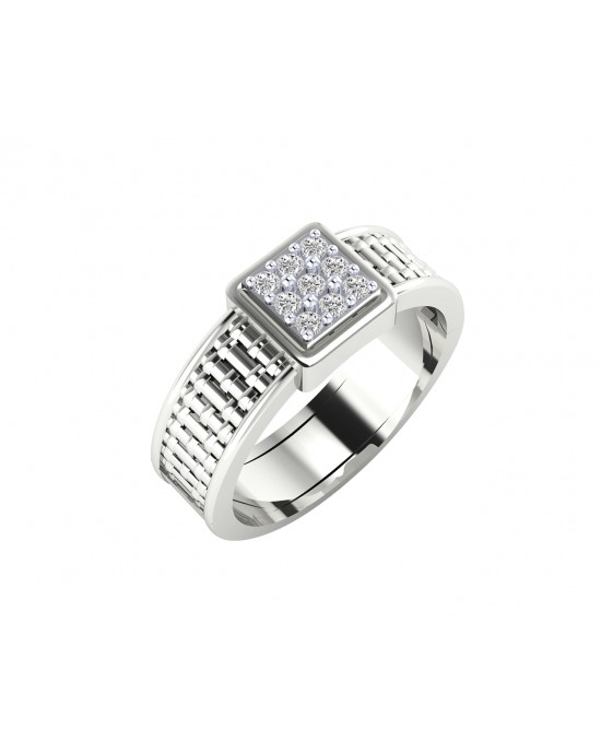 Matt Diamond Engagement Ring for Men