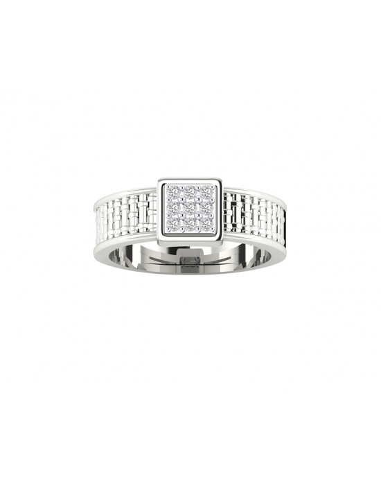 Matt Diamond Engagement Ring for Men