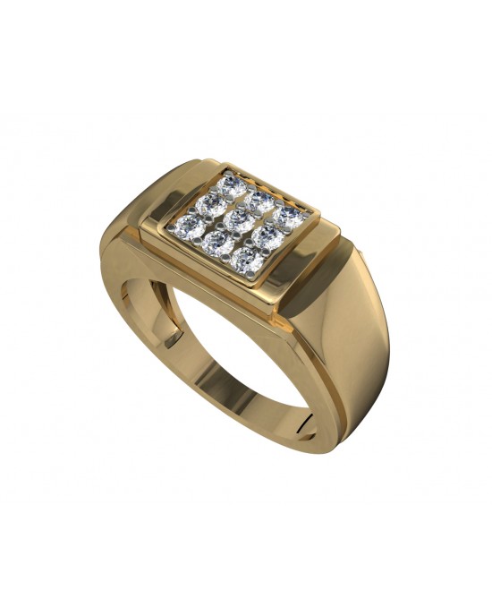 Men's Onyx Ring Diamond Accents 14K Yellow Gold | Jared