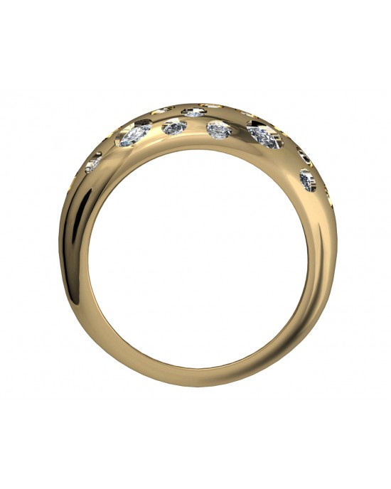 Verona Wide Dome Diamond Band