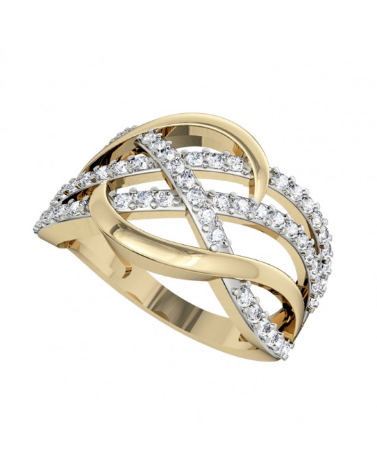 Captivating wide diamond Band