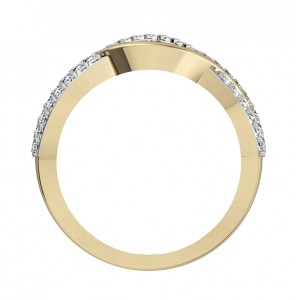 Captivating wide diamond Band