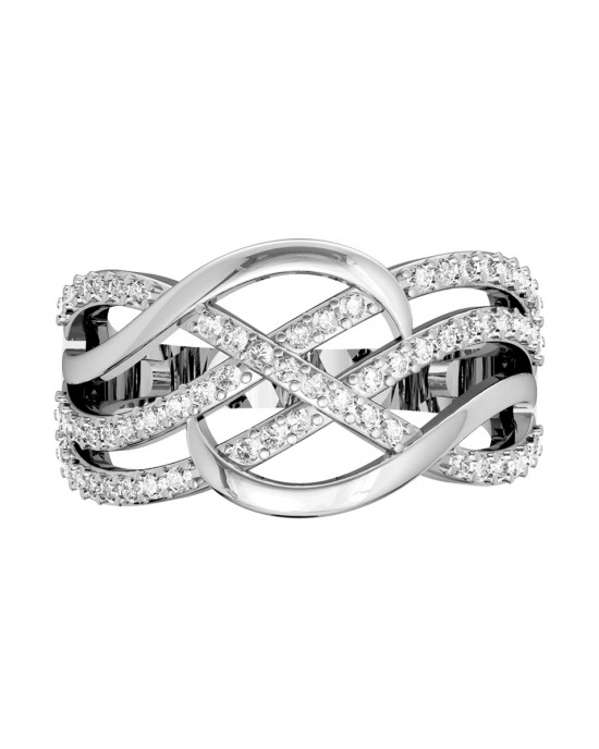 Captivating wide diamond Band