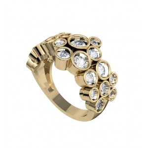 Abstract Designer Diamond Ring