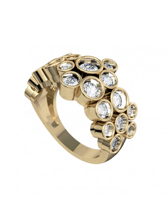 Abstract Designer Diamond Ring