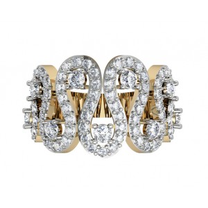 Alluring wide diamond band