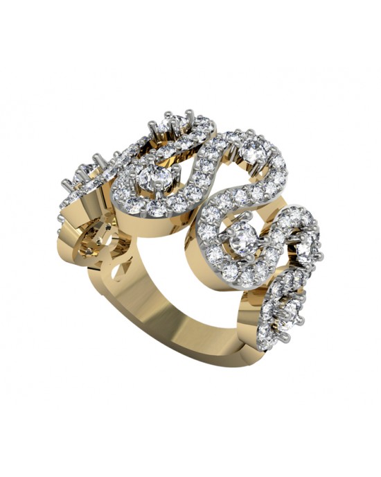 Alluring wide diamond band