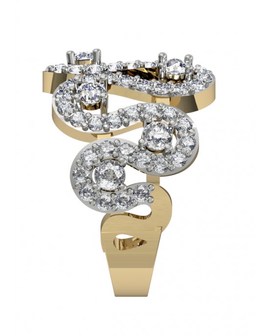 Alluring wide diamond band