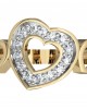 Attractive Heart Ring with diamonds