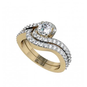 Delicate Bridal Diamond Ring Set