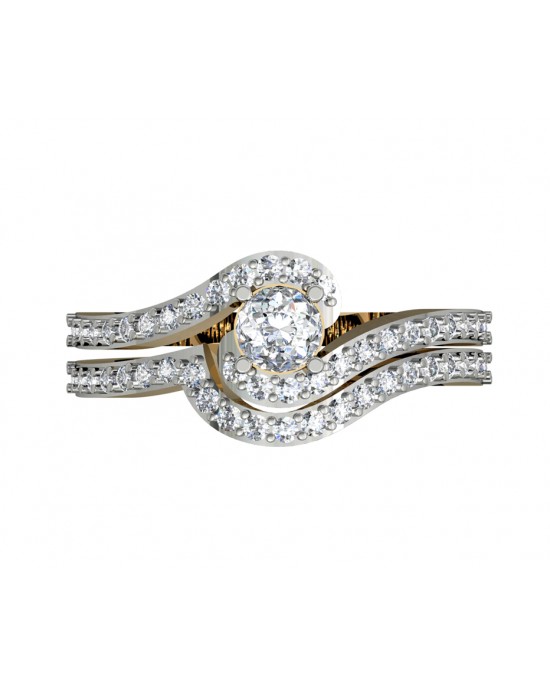 Delicate Bridal Diamond Ring Set