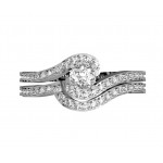 Delicate Bridal Diamond Ring Set