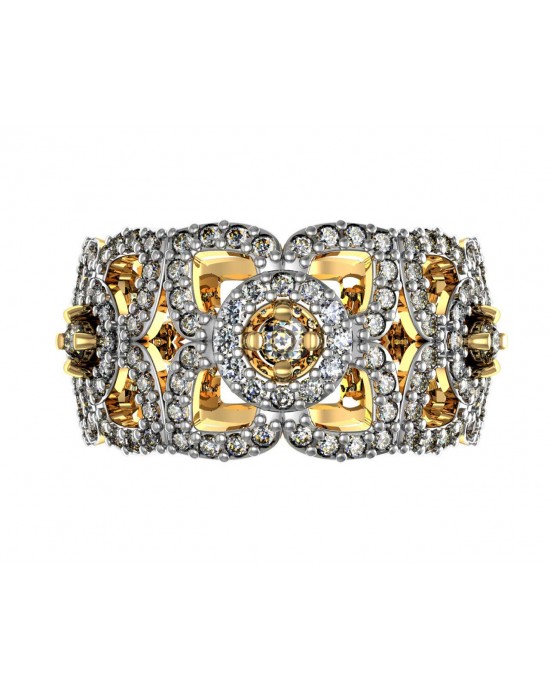 Delicate Diamond Band in Gold