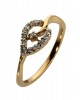 Diamond Ring Delicate Leaf design