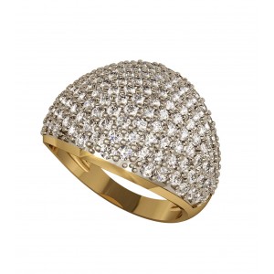 Diamond dome shape ring