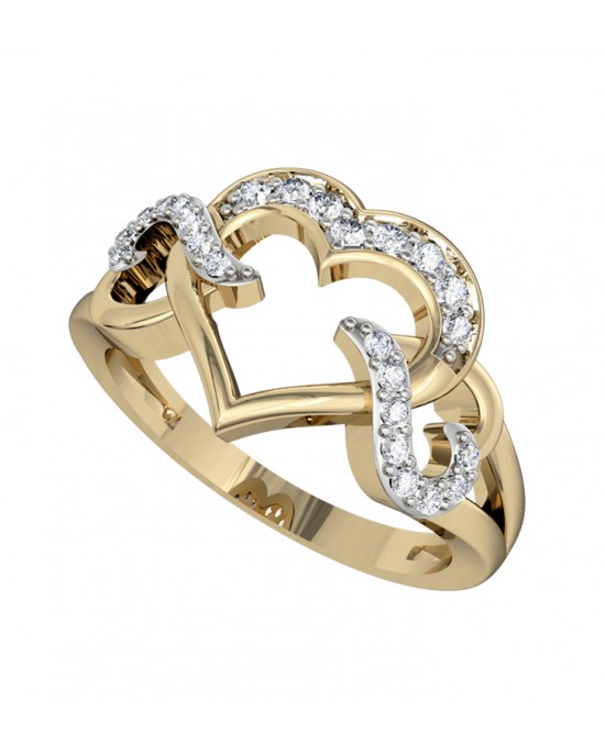 Endearing Diamond Heart Ring 