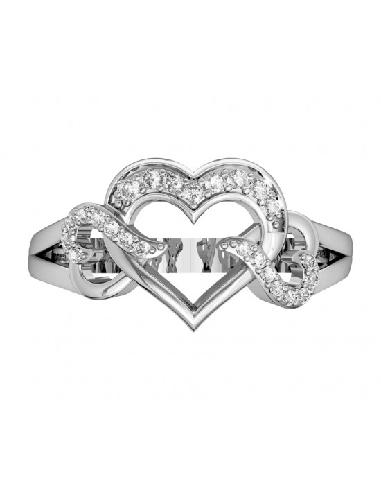 Endearing Diamond Heart Ring 