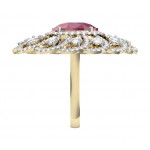 Enticing Ruby Diamond Cocktail Ring