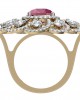 Enticing Ruby Diamond Cocktail Ring