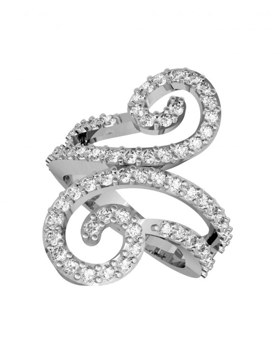 Fancy Diamond Coil Ring