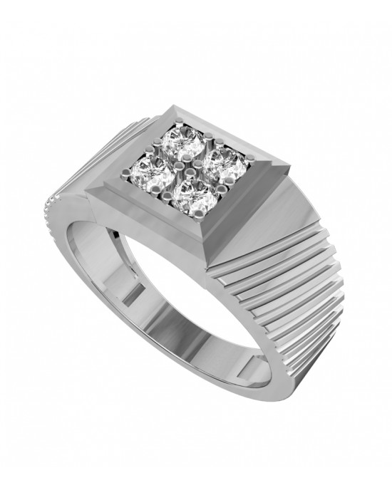 Signet Ring - Men's Modern Silver Signet Ring - JAXXON