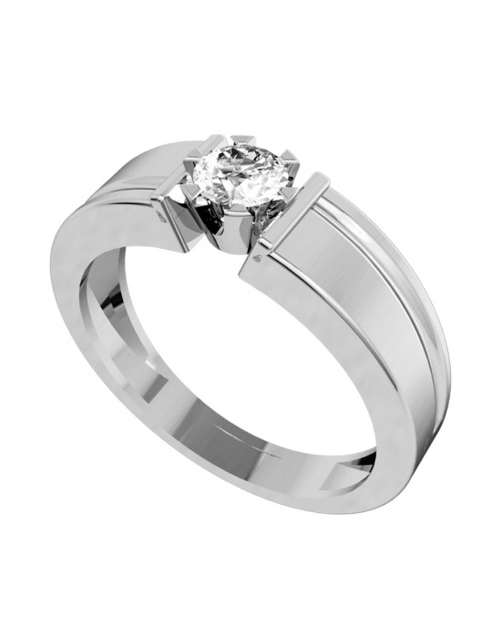 70 Pointer Solitaire Platinum Ring for Men JL PT 689