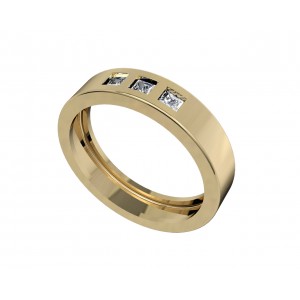 Chris Square Diamond Wedding Band