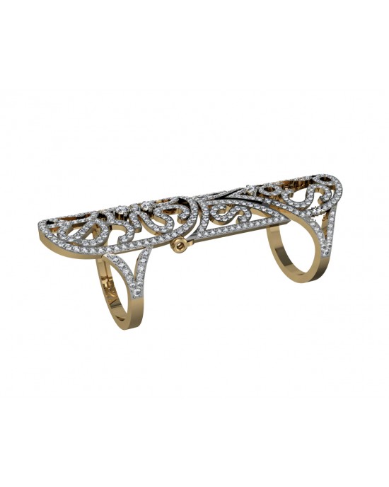 Exotic Diamond Full Finger Ring