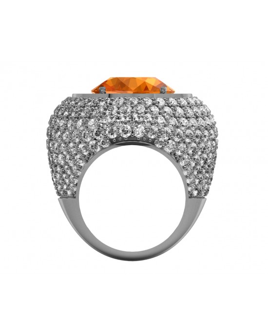 Amira Citrine & Diamond Cocktail Ring