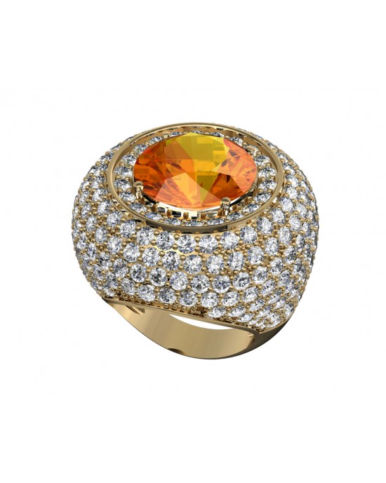 Amira Citrine & Diamond Cocktail Ring