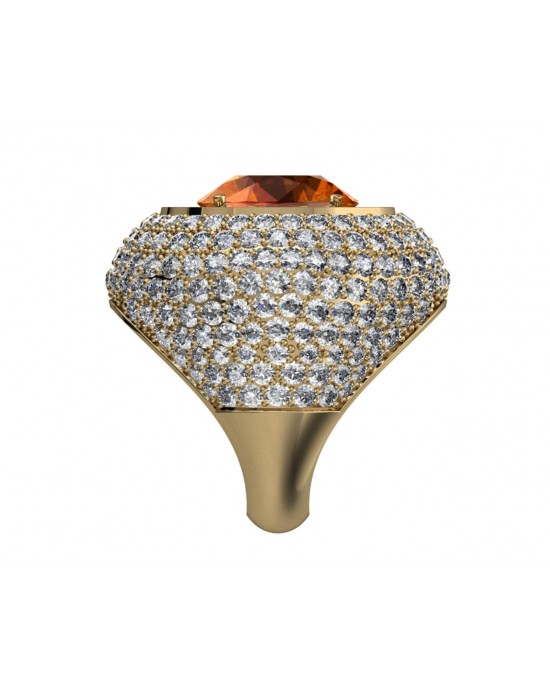 Amira Citrine & Diamond Cocktail Ring