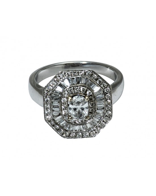 Diamond Ring With Oval Diamond