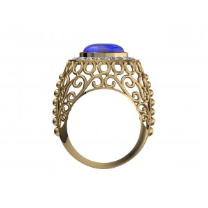 Victoria Blue Sapphire & Diamond Ring