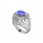 Victoria Blue Sapphire & Diamond Ring