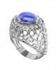 Victoria Blue Sapphire & Diamond Ring