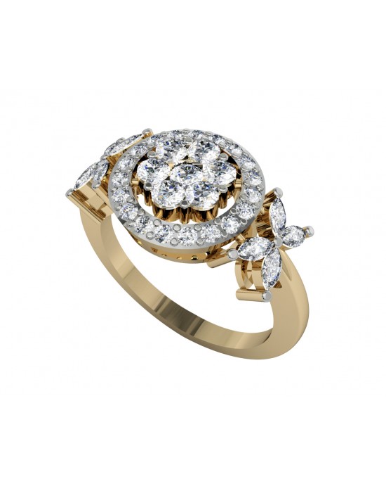 The Diamond Cluster Ring - Diamond Jewellery at Best Prices in India |  SarvadaJewels.com