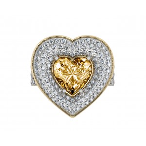 Juliet Golden Topaz Heart Ring