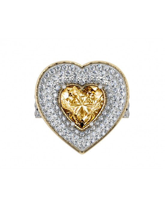 Juliet Golden Topaz Heart Ring