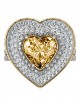 Juliet Golden Topaz Heart Ring