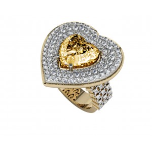 Juliet Golden Topaz Heart Ring