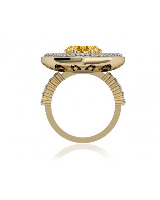 Juliet Golden Topaz Heart Ring